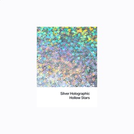 Glitter Shaped Hollow Star Ultra Sparkle Sequin Party Decoration Silver Holographic Nail, Body, Face, Arts, Crafts 50g / 1.7oz