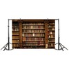 Yeele 15x10ft Wooden Bookshelf Backdrop Library School Books Collection Photography