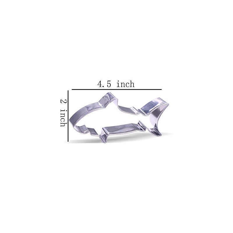 11.4 cm Shark Cookie Cutter - Stainless Steel
