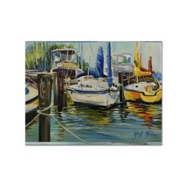 Caroline's Treasures JMK1085PLMT Yellow Boat II Sailboat Fabric Placemat Washable Placemat Dinner Table Decor No Ironing Linen Look