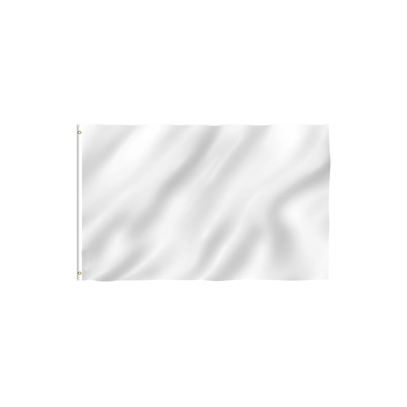 Roll Maven 1 Piece 3x5 Foot White Flag | Plain