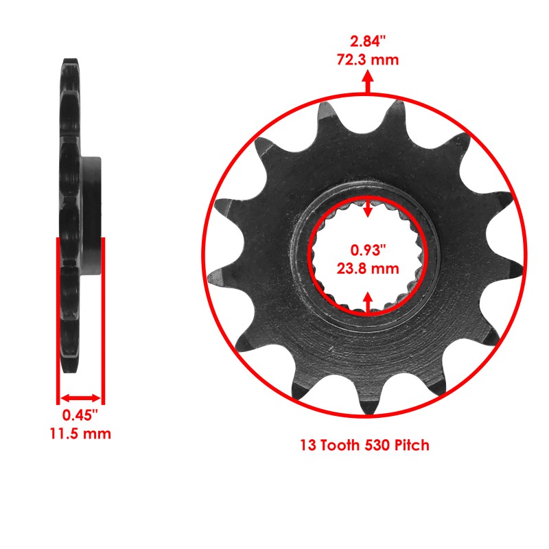 Caltric Front Drive Chain Sprocket for Polaris Trail Boss 250