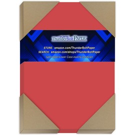 125 Bright Apple Red Color Cardstock 65# Cover Paper - 5" X 7" (5X7 Inches) Photo|Card|Frame Size - 65 lb/Pound Light Weight Cards - Quality Printable Smooth Surface Colorful Sheets