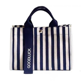 LZ_AMZ_0164 Canvas Tote Bag with Zipper Pocket, Large Shopping Tote Bag for Women, Reusable Eco-Burlap Handbag, Waterproof design and Classic Logo "THE TOTE BAG"