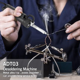 Solder sucker,Automatic Desoldering Pump Vacuum, Electric Solder Tin Sucker, Electric Desoldering Pump Automatic Vacuum Solder Sucker US Plug AC 110V 30W with 3 Soldering Suction Tips