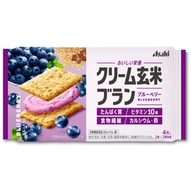 Asahi Group Foods Cream Brown Rice Bran Blueberry, 2.5 oz (72 g) x 6 Packs