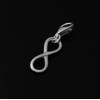 Infinity Symbol Clip on Charm Sterling Silver Women Charms Pendant
