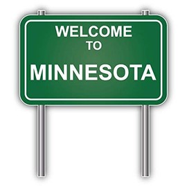 DG Graphics State of Minnesota Welcome Sign Art Decor 5'' x 5'' Vinyl Decal Sticker Wall Window Any Smooth Surface