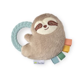 Itzy Ritzy - Ritzy Rattle Pal Plush Rattle Pal with Teether, Sloth, (PRT8317)