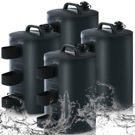 MASTERCANOPY Canopy Heavy Duty 88LBS Weight Water Bag, Set of 4 Leg Water Tent Weights for Pop Up Canopy, Gazebo, Tent, Canopies 4pcs/Pack Black