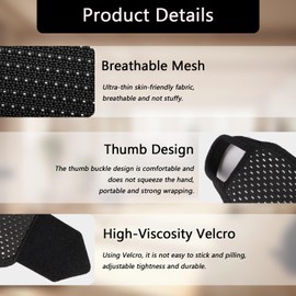 nnOuOnn 4pcs Adjustable Breathable Wrist Supports Brace, Carpal Tunnel Wrist Straps, Gym Hand Guard, Sports Protecting Wristbands for Left Right Hand One Size