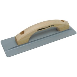 MARSHALLTOWN "The Hog" Magnesium Hand Floats, Wood Handle Material, 610mm Length, Round Handle Style, Made in the USA, 742RW