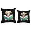 Labrador Reading Book Throw Pillow