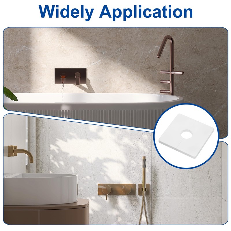 sourcing map 2Pcs ABS Plastics Square Shaped Escutcheon Plate, Wall