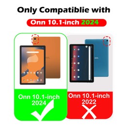 YRH for Onn 10.1 Tablet Case (Gen 4) 2024 (Model: 100135925), EVA Kids Shockproof Cover for Onn Tablet Case 10.1 inch, Blue