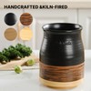Polinook Kitchen Utensils Holder - 360° Rotating Extra Large Ceramic