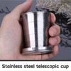 Cosmeria Folding Cups, 2 Pieces Stainless Steel Collapsible Cup with