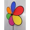 WorldaWhirl Wind Spinner Flower Polyester Fiberglass with One Piece Ground