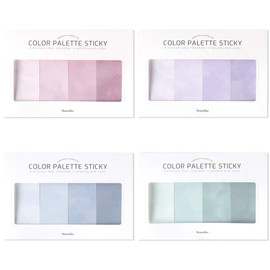 Monolike Color Palette Sticky Color Painting 400 A Set 4P - Self-Adhesive Memo Pad 30 Sheets