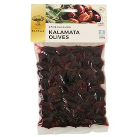 Blikas Greek Black Kalamata Olives, Pack of 2 x 250 g (Total: 500g)