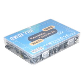 500-Piece Electrolytic Capacitor Assortment Kit – 24 Values (0.1μF–1000μF, 10V/16V/25V/50V) – Ideal for DIY Projects, Electronics Repair & Hobbyists