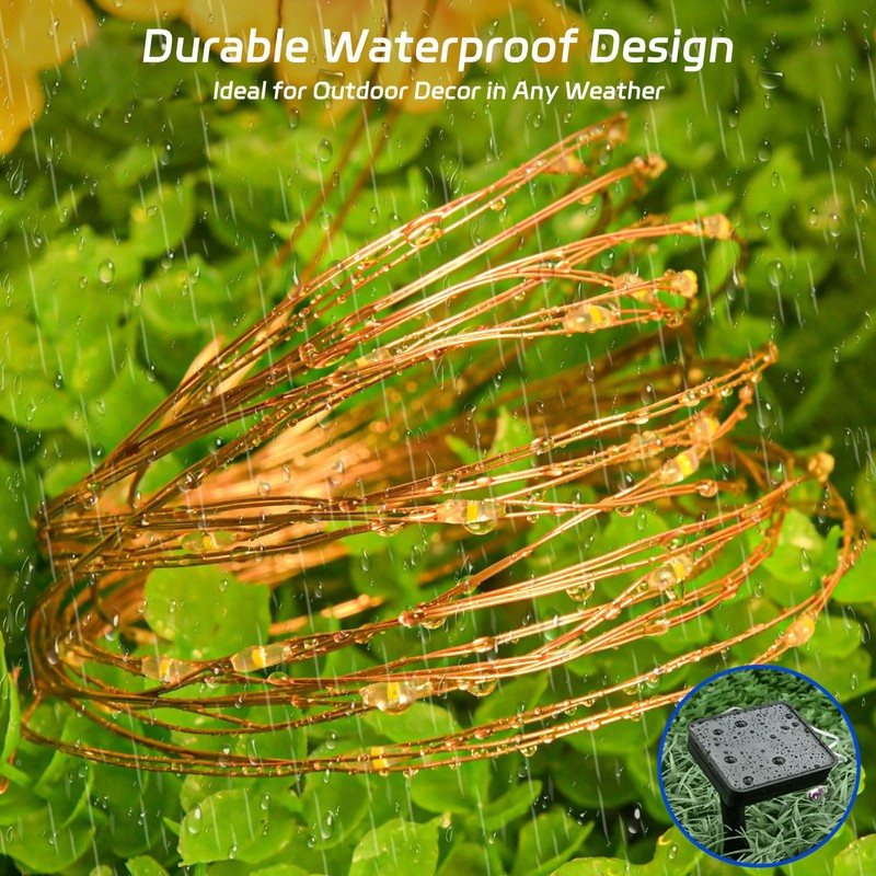cshare Solar Fairy Lights Outdoor Waterproof,16.4ft 50LED Solar String Lights