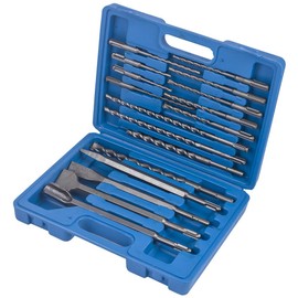 maXpeedingrods Rotary Hammer Drill Bits and Chisel Set - 17 Pieces SDS Plus Carbide-Tipped Masonry Drill Bits and Chisels for Concrete, Stone, Brick, with Storage Case