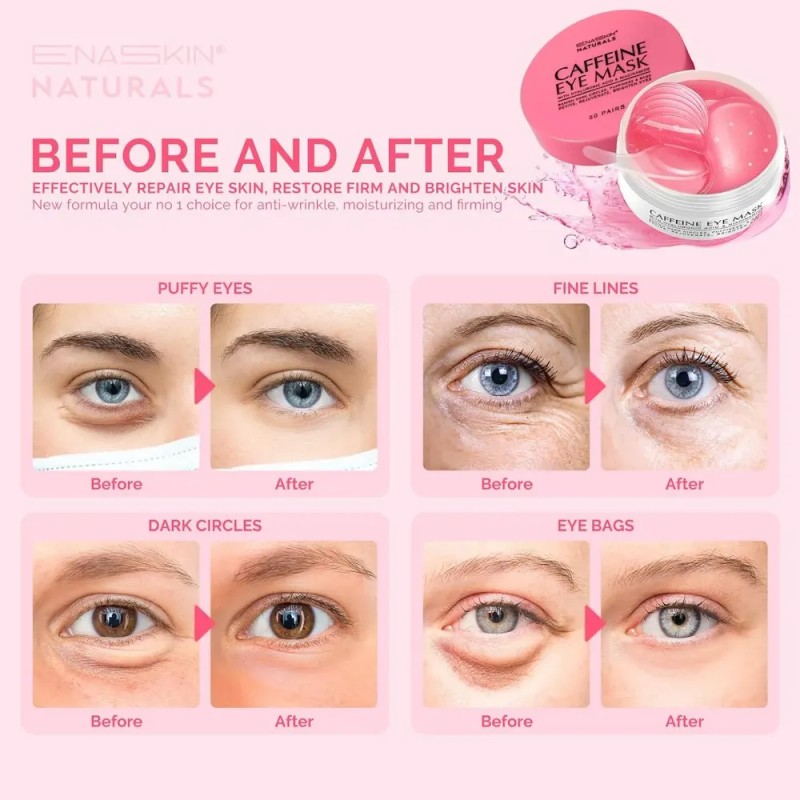 Under Eye Patches Kit: 120 Pcs Retinol & Caffieine Gel