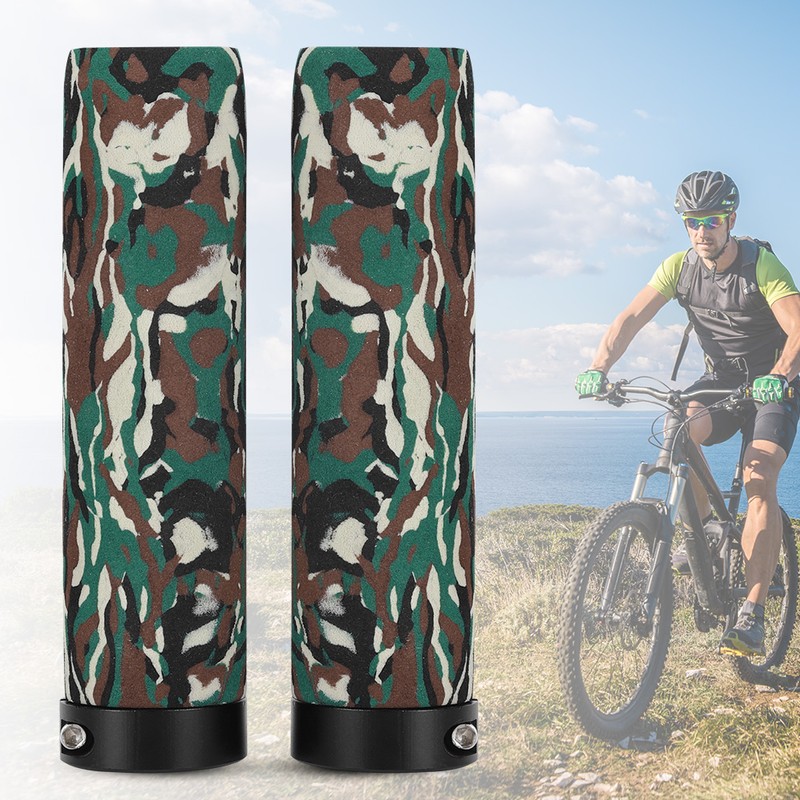Bike High Density Sponge Handlebar Cover Camouflage Green Mountain Bicycle