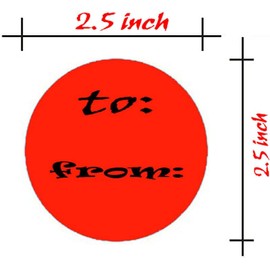 to from Gift Tag Stickers, 2.5 inch Color Dot Holiday Tags Labels （80 Pcs）