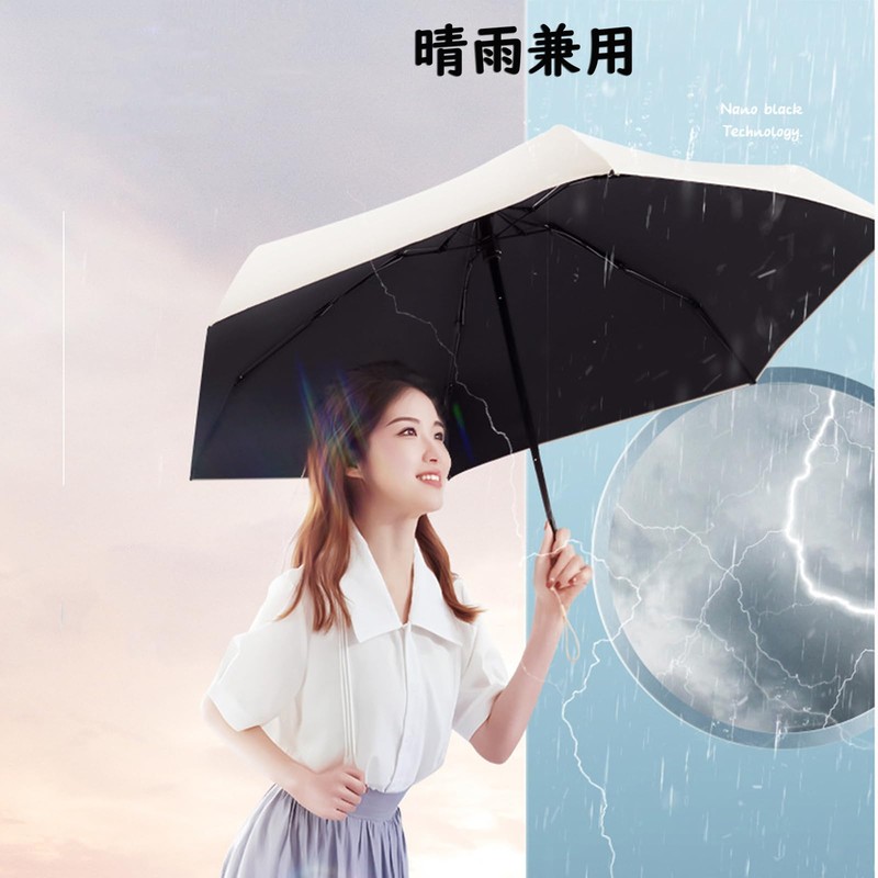 Tanosimi Folding Umbrella, Ultra Lightweight, Sun Umbrella, UV Protection, UPF