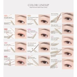 Heart Percent Dote On Mood Gel Delineador de Ojos Lápiz, Resistente Al Agua de Larga Duración Prueba de Manchas Lápiz Delineador de Ojos Retráctil Sua