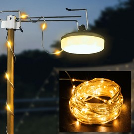 Lichterkette Campingleuchte flintronic Camping Lichterkette, 2-in-1 USB Wiederaufladbare Outdoor-Lichterkette (10m), Campinglampe, Tragbare Camping-Lichter