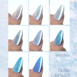 DGEL Aurora Queen The Blue Magnetic Gel Set 8items