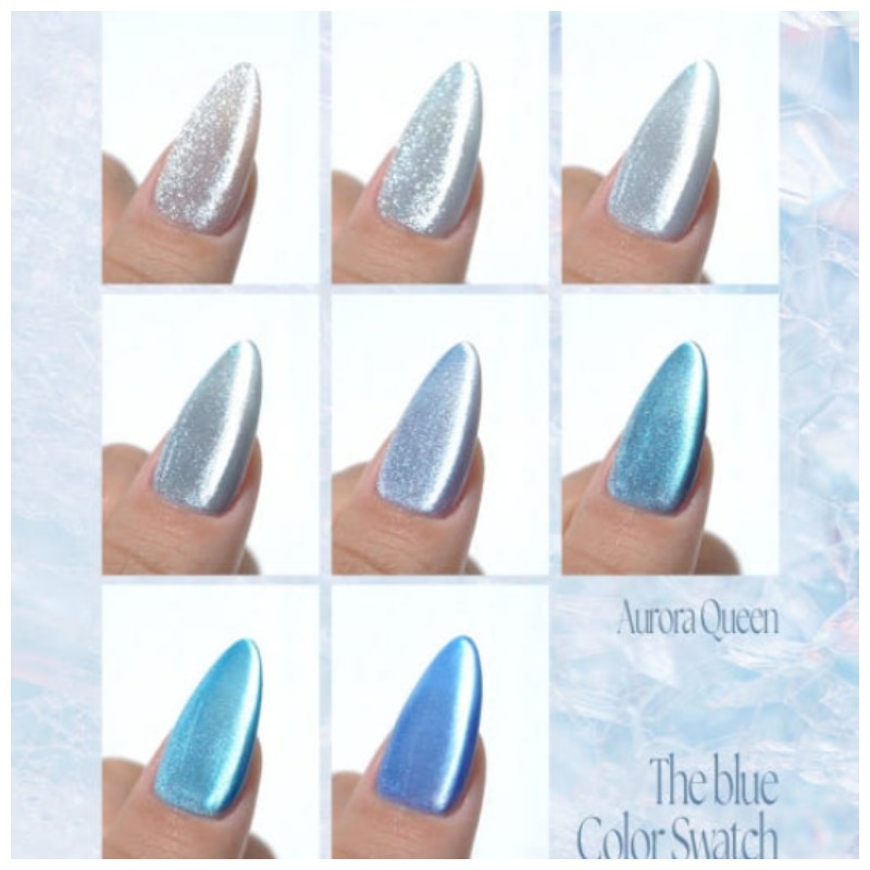 DGEL Aurora Queen The Blue Magnetic Gel Set 8items