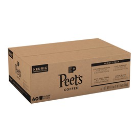 Peet’s Coffee, Dark, Medium, and Light Roast Variety Pack - 40 K-Cup Pods for Keurig Brewers (4 Boxes of 10 K-Cup Pods), Luminosa Breakfast Blend, Café Domingo, Organic Alma De La Tierra, House Blend
