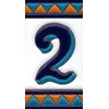 House Numbers Ceramic Tiles, Letters & Frames, Spanish Orange &