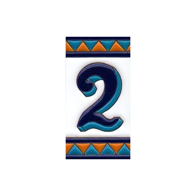 House Numbers Ceramic Tiles, Letters & Frames, Spanish Orange &