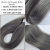 Grey Boho Hair for Braiding Dark Grey Crochet Pre stretched