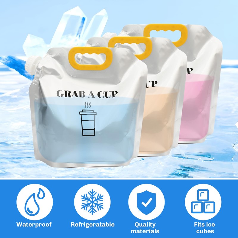 10 Pack Disposable Coffee Dispensers with Handle Coffee Box Cold