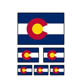 MAGNET 6 Pcs Assorted Colorado State Flag Co Native Magnetic Vinyl Car Fridge Sticks to any Metal Surface 5"