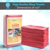 Simpli-Magic Cotton Shop Towels, Commercial Grade, Red, 145 Pack, Size: