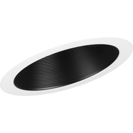 Progress Lighting P806008-031 6" Recessed Sloped Ceiling Step Baffle Trim Black 6" Housing (P605A Series)