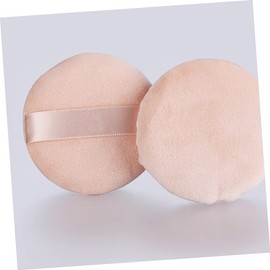 minkissy 4 Pack Round Loose Powder Puff Makeup Sponge Puff Non-fluorescent for Face Brush Replacement Gentle on Skin Easy Application for Salon or Travel
