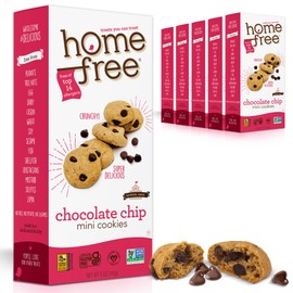 Homefree Treats You Can Trust Gluten Free Mini Cookies, Chocolate Chip, 5-Ounce (Pack of 6)