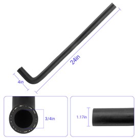 3/4" LS Swap Heater Hose 90 Degree Bend Molded Heater Hose,4" x 24" Length