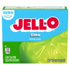 Jell-O Sugar-Free Gelatin Dessert, Lime, 0.30-Ounce Boxes (Pack of 24)