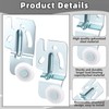 HCEWSBFD 2 Pcs Closet Sliding Door Hardware Wardrobe Roller Kit