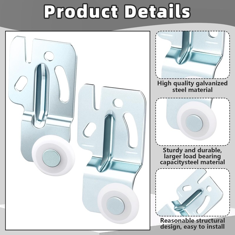 HCEWSBFD 2 Pcs Closet Sliding Door Hardware Wardrobe Roller Kit