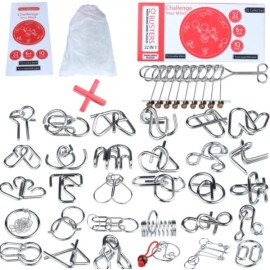 Nierbo 32 Pcs Rompecabezas De Metal Educativo, Juego De La Mente